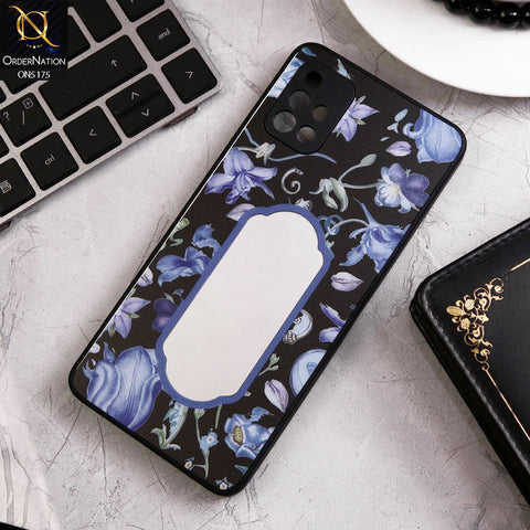 Samsung Galaxy A71 Cover - Black - Trendy Printed Spring Floral Design Mirror Soft Border Case With Camera Protection