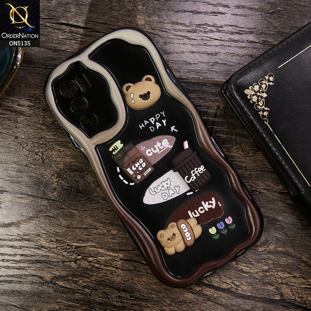 Oppo A54s Cover - Design 1 - Cute 3D Cartoon Soft Silicon Helix Soft Borders Camera Protection Case