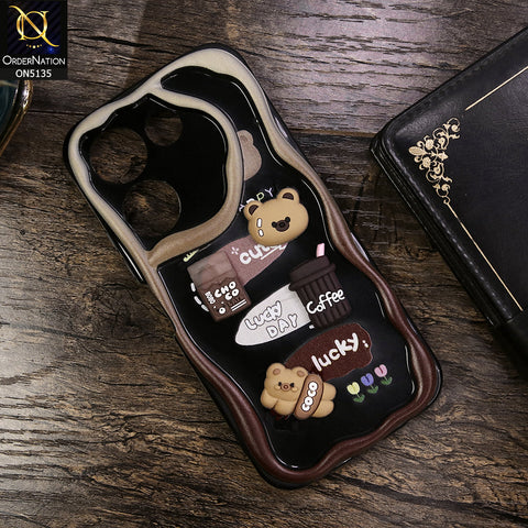 Tecno Camon 20 Cover - Design 1 - Cute 3D Cartoon Soft Silicon Helix Soft Borders Camera Protection Case
