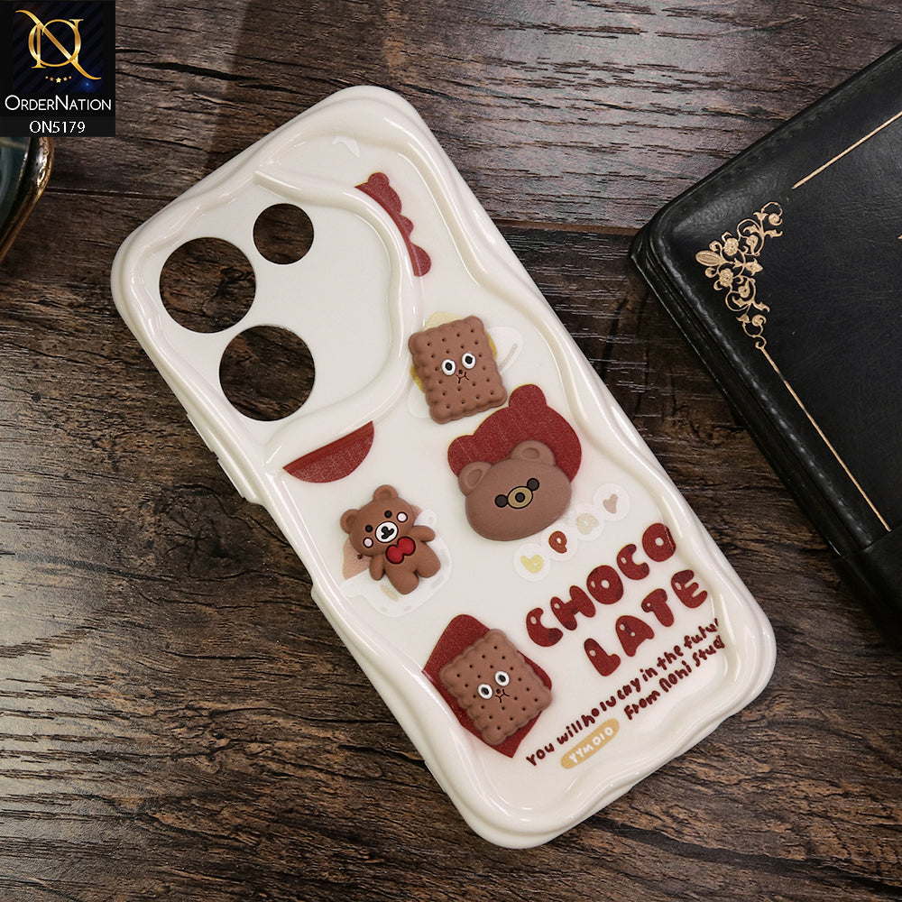 Tecno Camon 20 Pro Cover - Design 2 - Cute 3D Cartoon Soft Silicon Helix Soft Borders Camera Protection Case