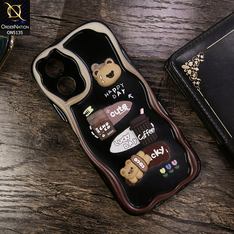 Oppo A18 Cover - Design 1 - Cute 3D Cartoon Soft Silicon Helix Soft Borders Camera Protection Case