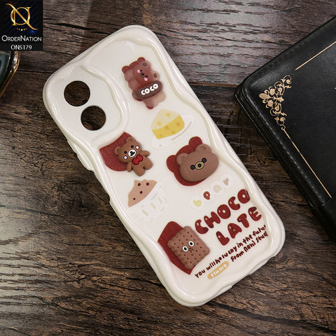 Oppo A18 Cover - Design 2 - Cute 3D Cartoon Soft Silicon Helix Soft Borders Camera Protection Case