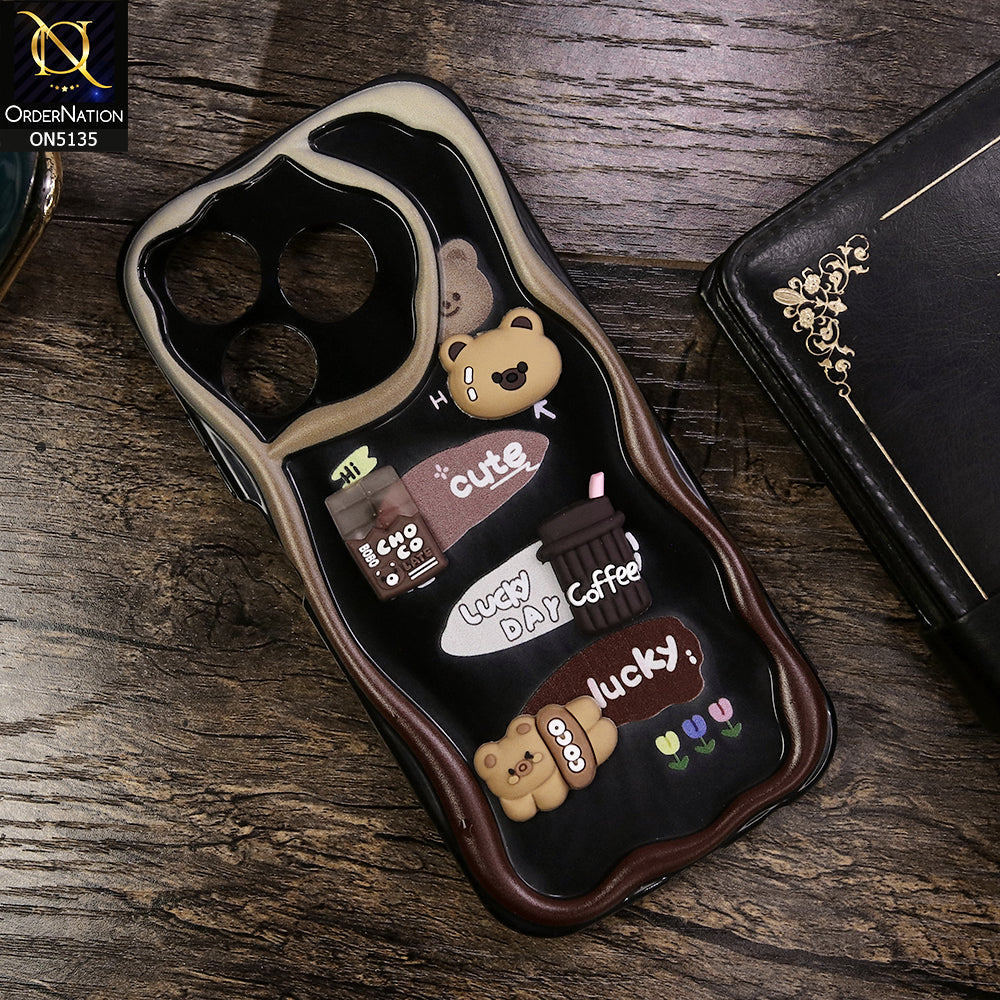 Realme C63 Cover - Design 1 - Cute 3D Cartoon Soft Silicon Helix Soft Borders Camera Protection Case