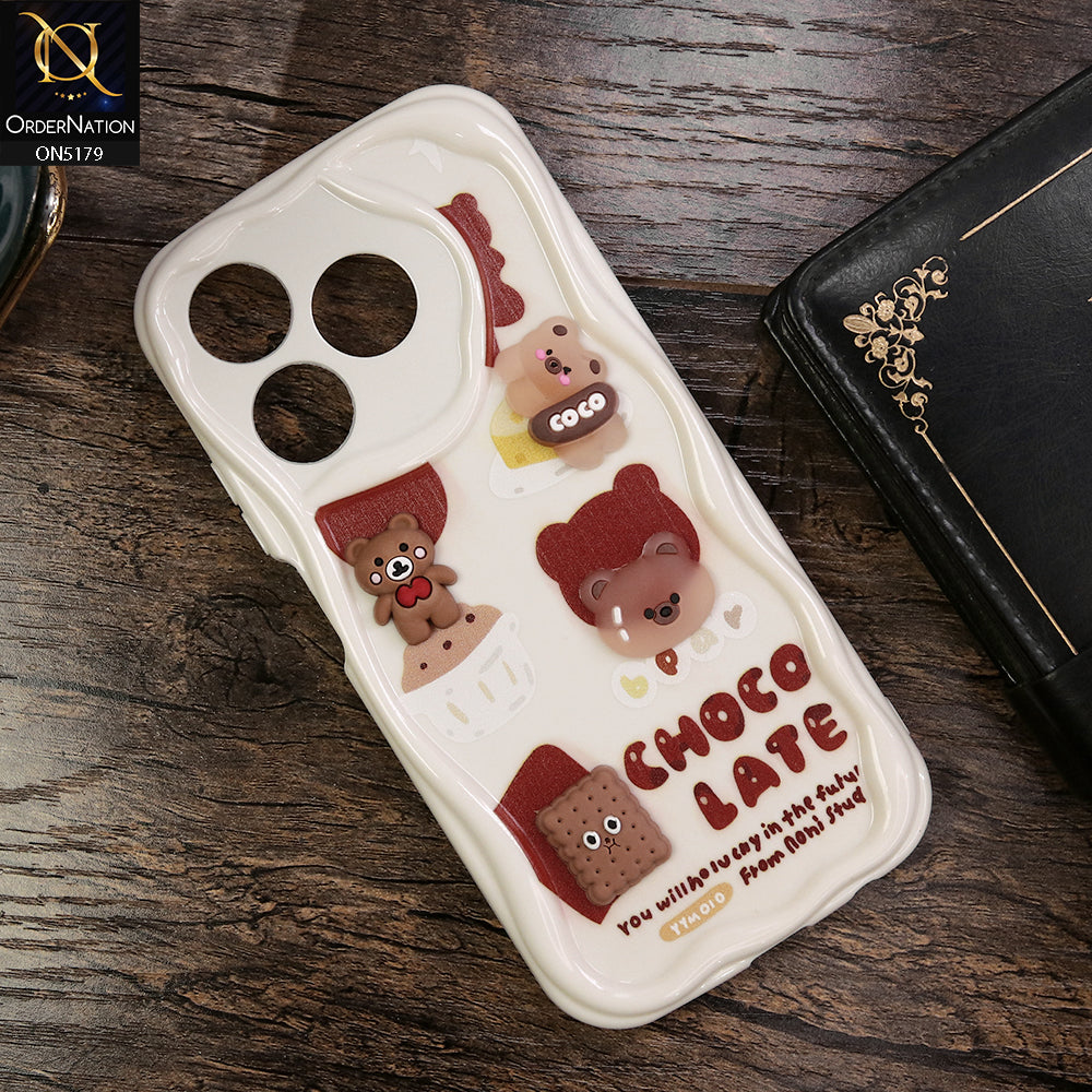 Realme C63 Cover - Design 2 - Cute 3D Cartoon Soft Silicon Helix Soft Borders Camera Protection Case