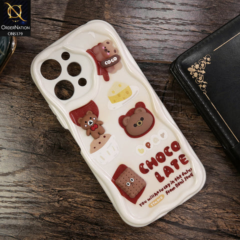 Xiaomi Redmi 12 Cover - Design 2 - Cute 3D Cartoon Soft Silicon Helix Soft Borders Camera Protection Case