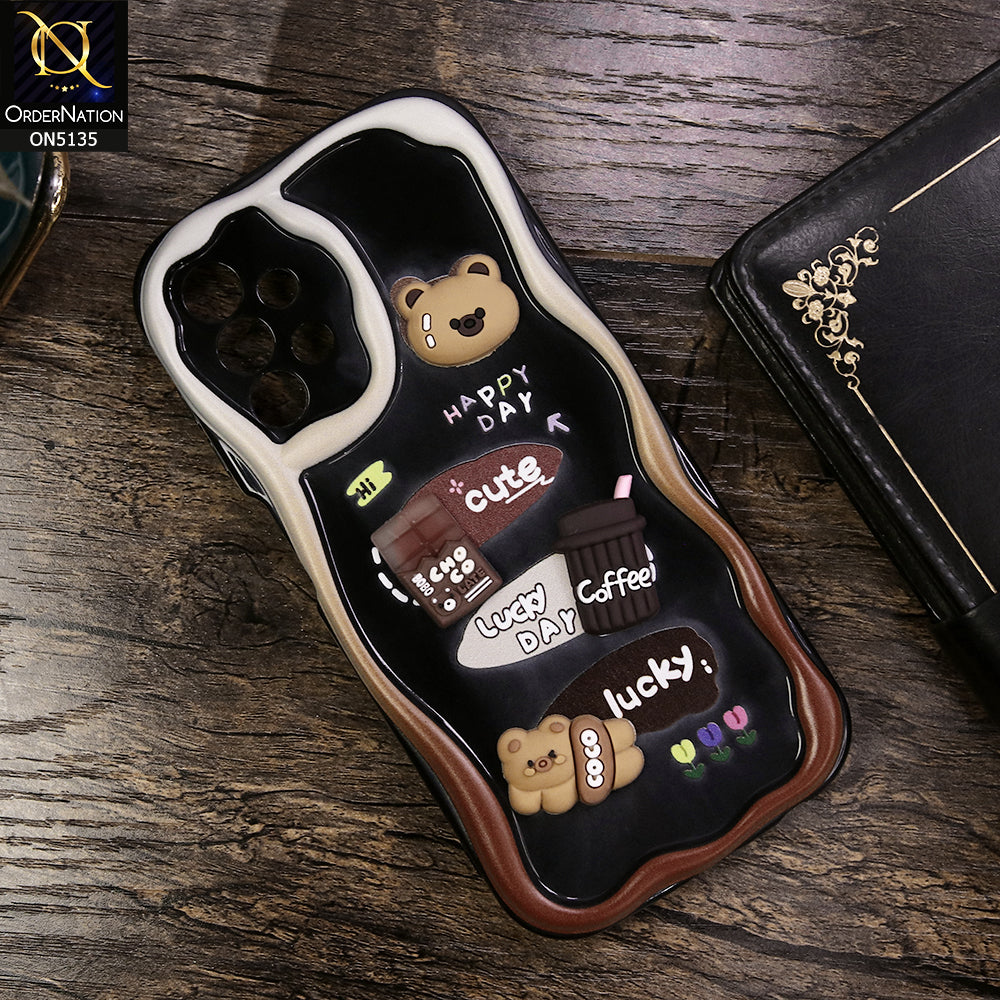 Samsung Galaxy A13 Cover - Design 1 - Cute 3D Cartoon Soft Silicon Helix Soft Borders Camera Protection Case