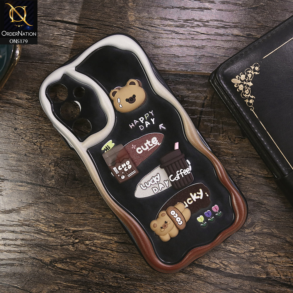 Samsung Galaxy A14 Cover - Design 1 - Cute 3D Cartoon Soft Silicon Helix Soft Borders Camera Protection Case