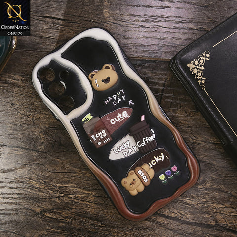 Samsung Galaxy A14 Cover - Design 1 - Cute 3D Cartoon Soft Silicon Helix Soft Borders Camera Protection Case