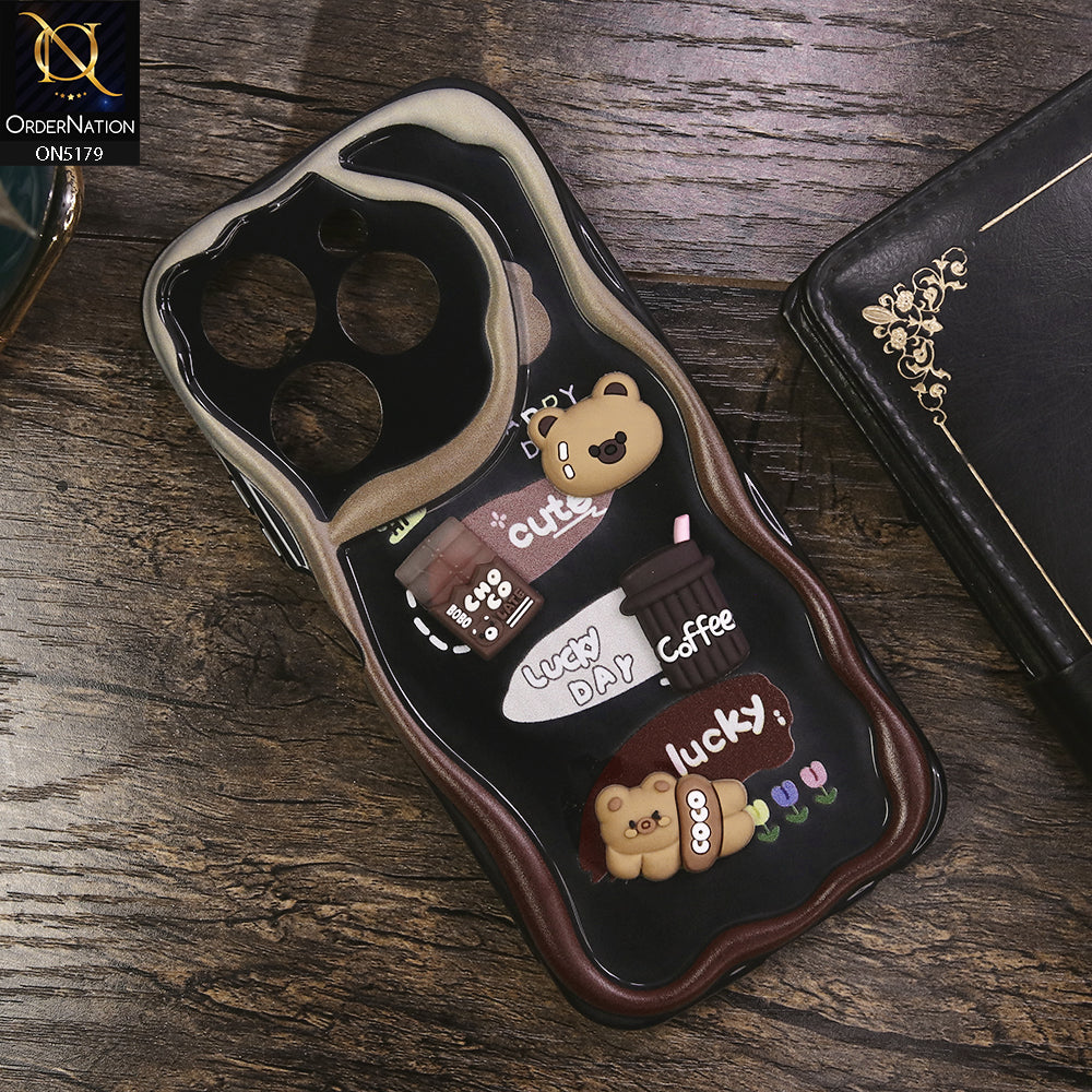 Tecno Spark 20 Cover - Design 1 - Cute 3D Cartoon Soft Silicon Helix Soft Borders Camera Protection Case