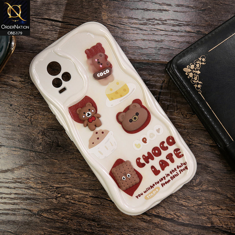Vivo Y73 Cover - Design 2 - Cute 3D Cartoon Soft Silicon Helix Soft Borders Camera Protection Case
