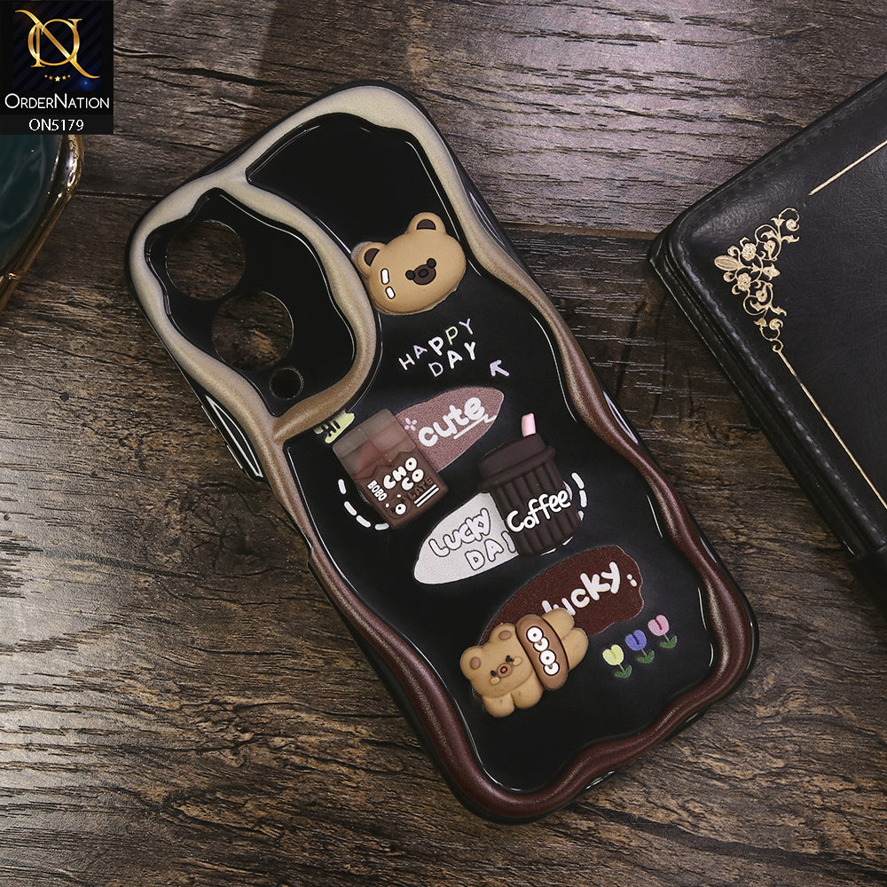 Vivo Y17s Cover - Design 1 - Cute 3D Cartoon Soft Silicon Helix Soft Borders Camera Protection Case