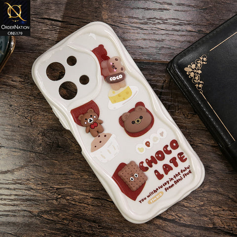 Vivo Y28 4G Cover - Design 2 - Cute 3D Cartoon Soft Silicon Helix Soft Borders Camera Protection Case