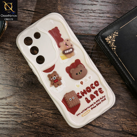 Vivo V30 Lite 4G Cover - Design 2 - Cute 3D Cartoon Soft Silicon Helix Soft Borders Camera Protection Case