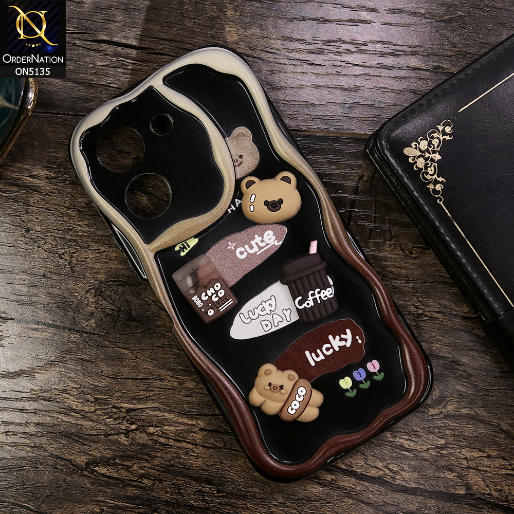 Vivo Y27s Cover - Design 1 - Cute 3D Cartoon Soft Silicon Helix Soft Borders Camera Protection Case