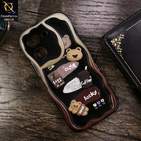 Vivo Y36 4G Cover - Design 1 - Cute 3D Cartoon Soft Silicon Helix Soft Borders Camera Protection Case