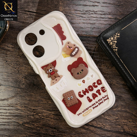 Vivo Y27s Cover - Design 2 - Cute 3D Cartoon Soft Silicon Helix Soft Borders Camera Protection Case