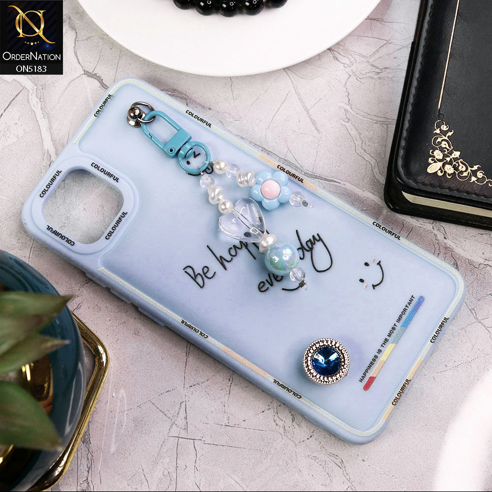Oppo A16K Cover - Blue - New Colorful Candy Colors Happiness Series Soft Protective Case