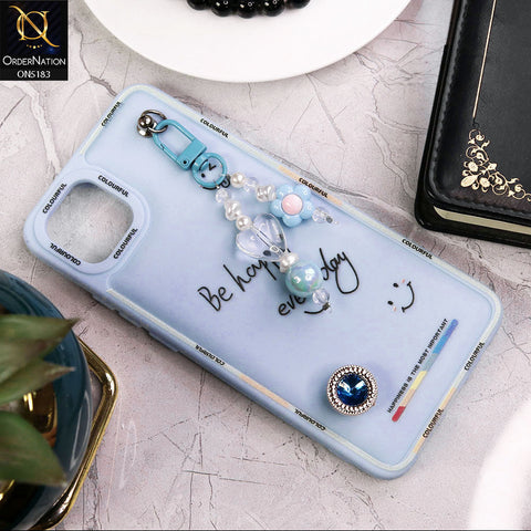Oppo A16e Cover - Blue - New Colorful Candy Colors Happiness Series Soft Protective Case