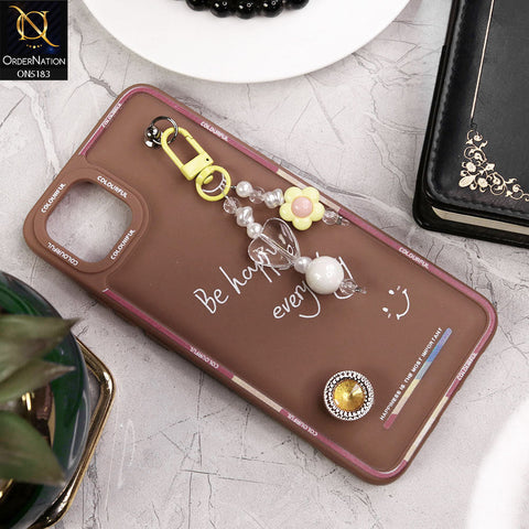Oppo A16K Cover - Brown - New Colorful Candy Colors Happiness Series Soft Protective Case