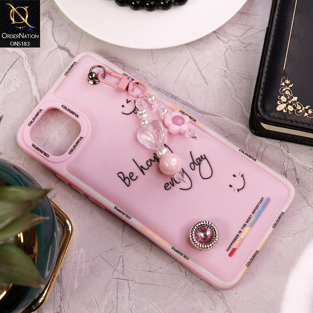 Oppo A16K Cover - Pink - New Colorful Candy Colors Happiness Series Soft Protective Case