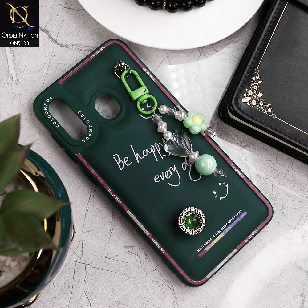Samsung Galaxy M10s Cover - Green - New Colorful Candy Colors Happiness Series Soft Protective Case