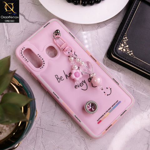 Samsung Galaxy A20 Cover - Pink - New Colorful Candy Colors Happiness Series Soft Protective Case