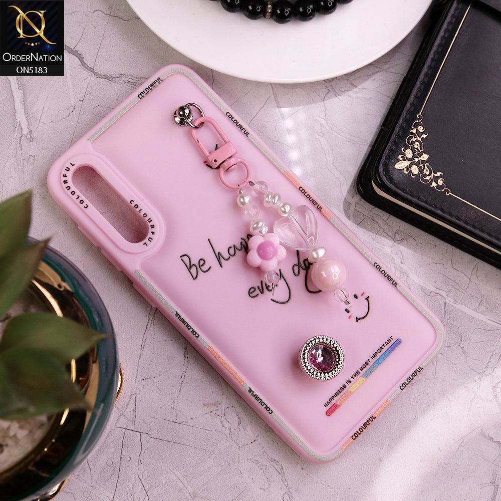 Samsung Galaxy A30s Cover - Pink - New Colorful Candy Colors Happiness Series Soft Protective Case