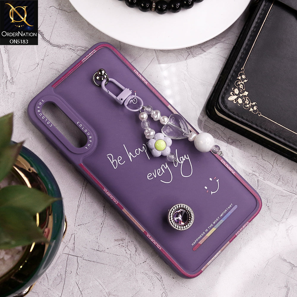 Samsung Galaxy A30s Cover - Purple - New Colorful Candy Colors Happiness Series Soft Protective Case