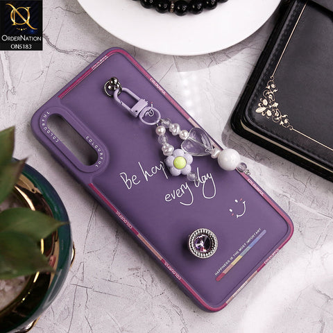 Samsung Galaxy A30s Cover - Purple - New Colorful Candy Colors Happiness Series Soft Protective Case