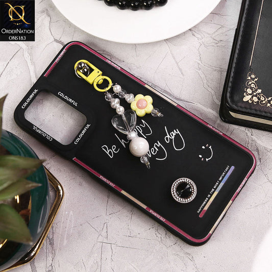 Oppo A54s Cover - Black - New Colorful Candy Colors Happiness Series Soft Protective Case