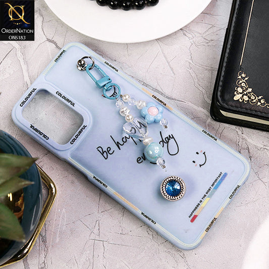 Oppo A54s Cover - Blue - New Colorful Candy Colors Happiness Series Soft Protective Case