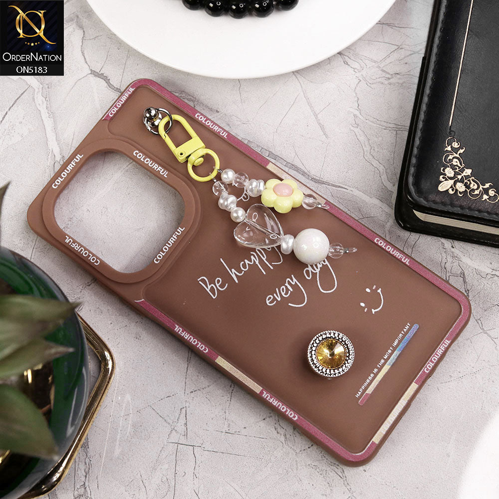 Tecno Camon 20 Pro Cover - Brown - New Colorful Candy Colors Happiness Series Soft Protective Case
