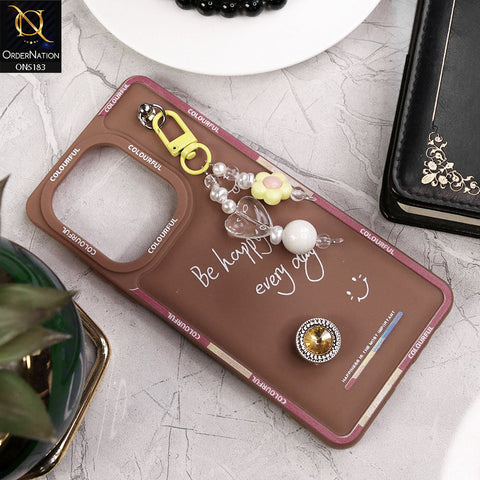 Tecno Camon 20 Cover - Brown - New Colorful Candy Colors Happiness Series Soft Protective Case