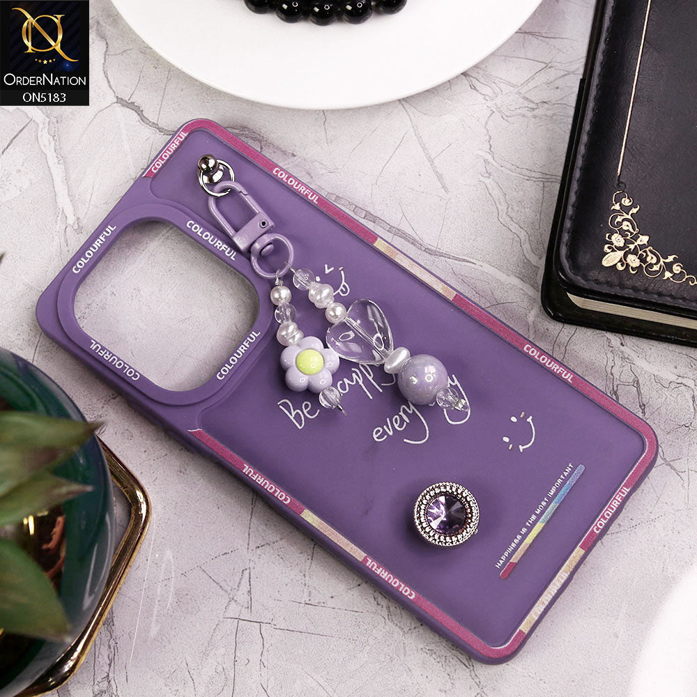 Tecno Camon 20 Cover - Purple - New Colorful Candy Colors Happiness Series Soft Protective Case