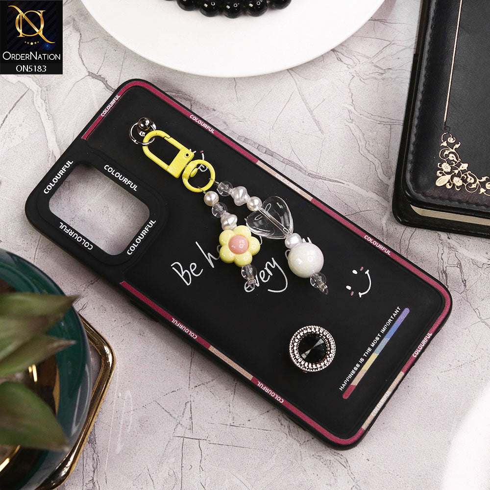 Oppo A95 Cover - Black - New Colorful Candy Colors Happiness Series Soft Protective Case