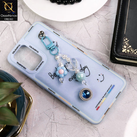 Oppo Reno 6 Lite Cover - Blue - New Colorful Candy Colors Happiness Series Soft Protective Case