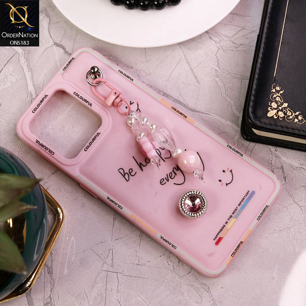 Oppo A94 Cover - Pink - New Colorful Candy Colors Happiness Series Soft Protective Case