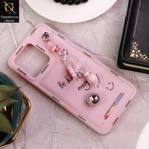 Oppo A94 Cover - Pink - New Colorful Candy Colors Happiness Series Soft Protective Case