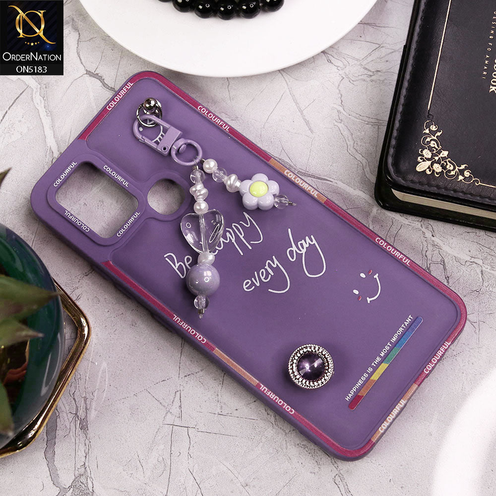 Infinix Hot 10 Cover - Purple - New Colorful Candy Colors Happiness Series Soft Protective Case
