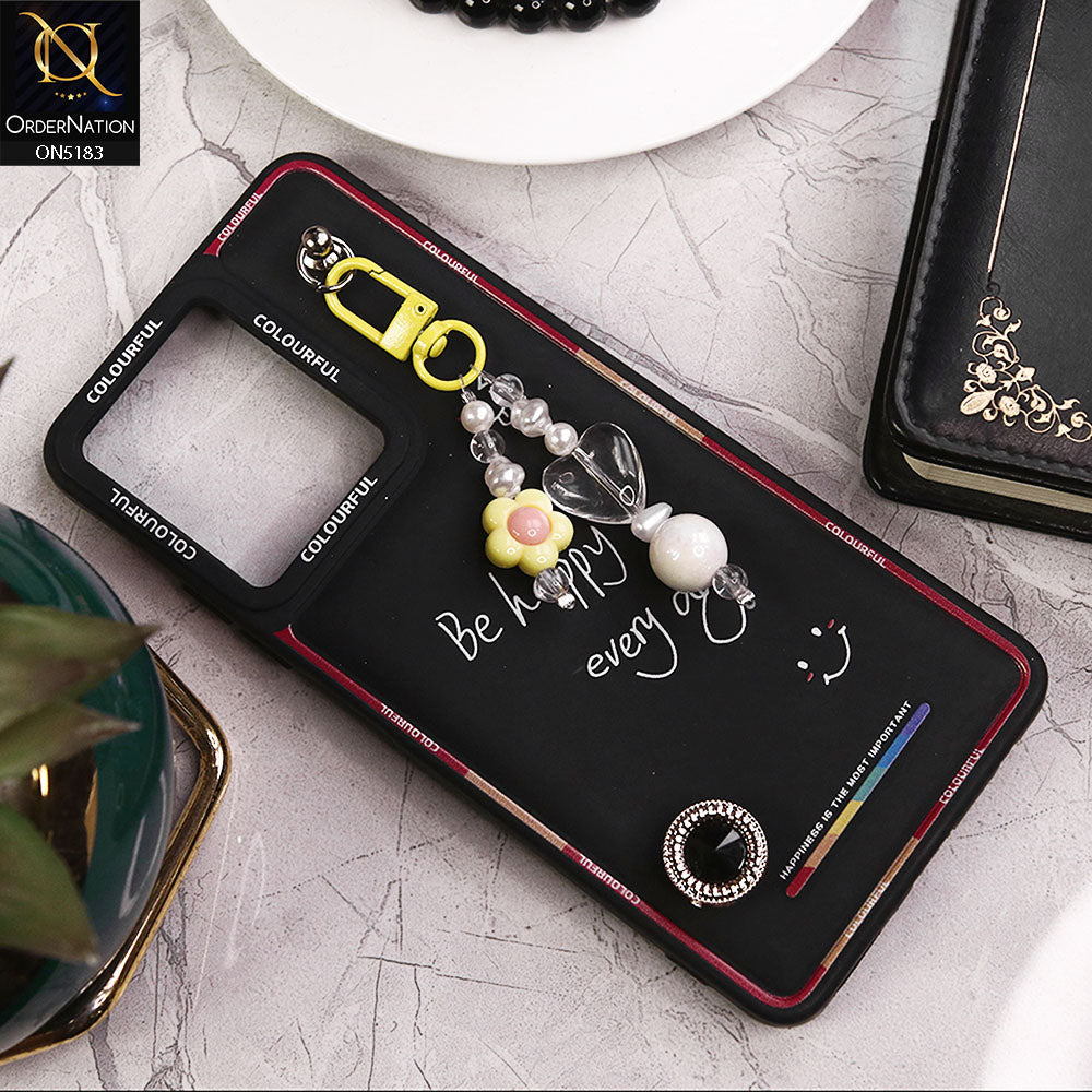 Infinix Hot 30 Cover - Black - New Colorful Candy Colors Happiness Series Soft Protective Case