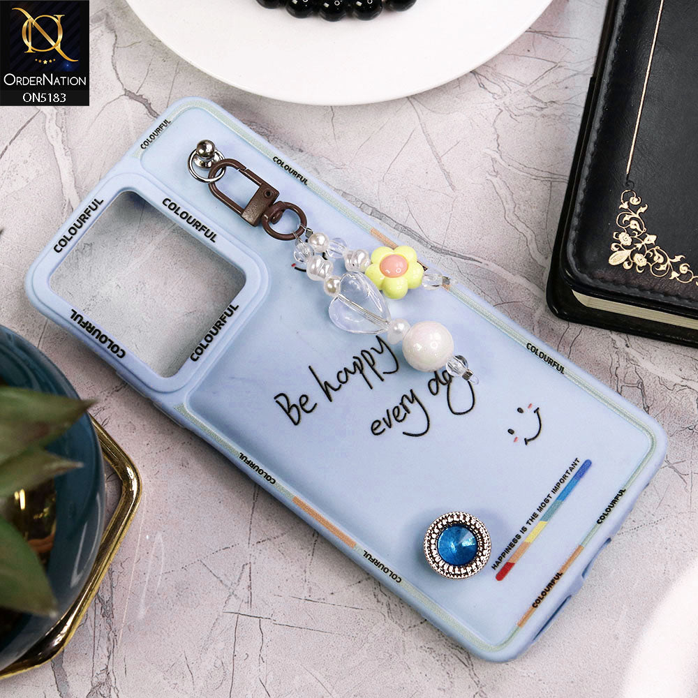 Infinix Hot 30 Cover - Blue - New Colorful Candy Colors Happiness Series Soft Protective Case