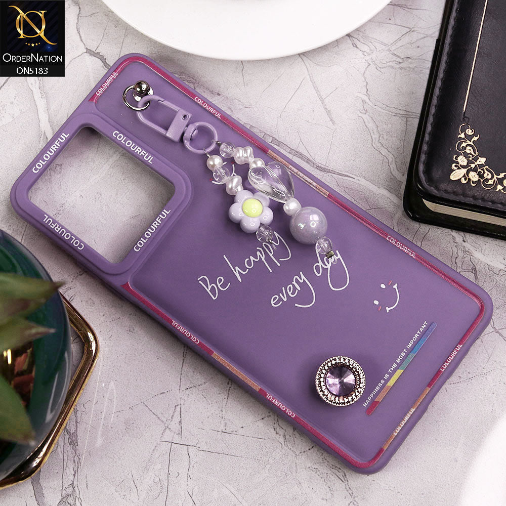 Infinix Hot 30 Cover - Purple - New Colorful Candy Colors Happiness Series Soft Protective Case