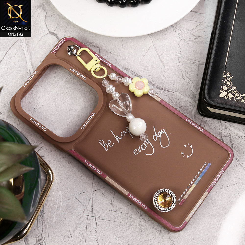 Infinix Hot 40 Pro Cover - Brown - New Colorful Candy Colors Happiness Series Soft Protective Case