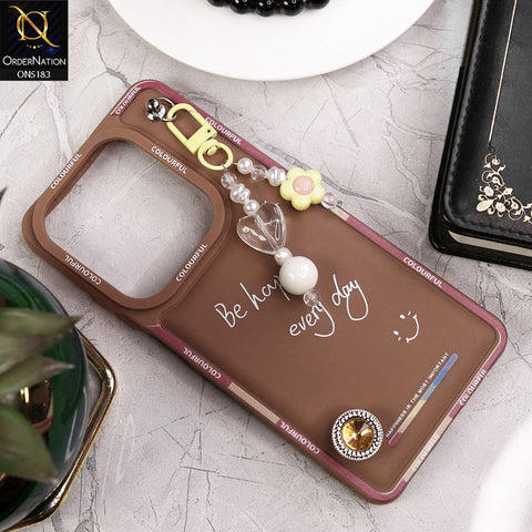 Infinix Hot 40 Pro Cover - Brown - New Colorful Candy Colors Happiness Series Soft Protective Case