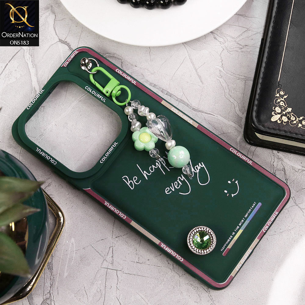 Infinix Hot 40 Cover - Green - New Colorful Candy Colors Happiness Series Soft Protective Case