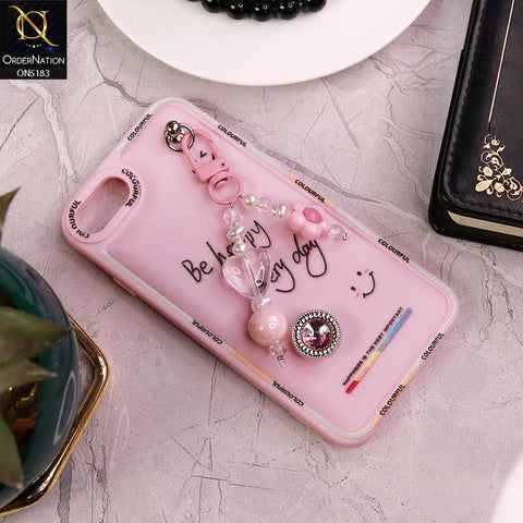 iPhone 8 / 7 Cover - Pink - New Colorful Candy Colors Happiness Series Soft Protective Case