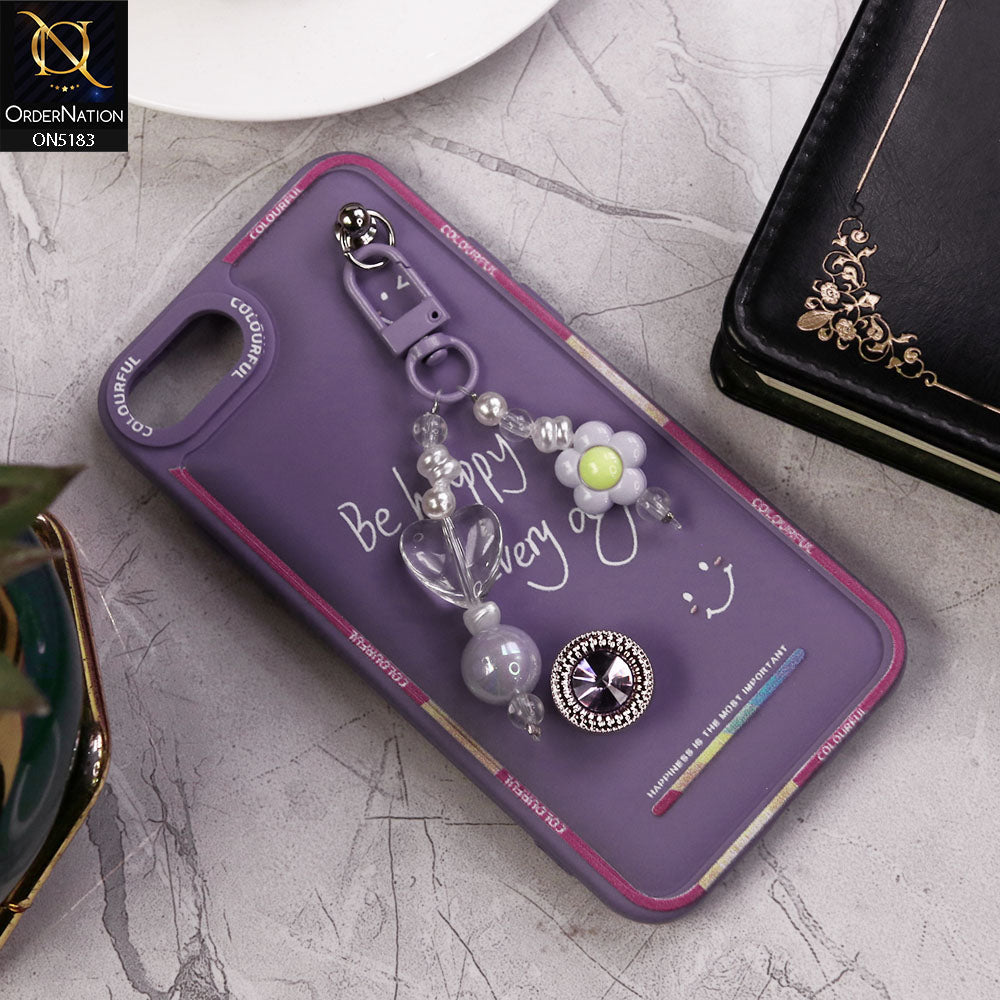 iPhone 8 / 7 Cover - Purple - New Colorful Candy Colors Happiness Series Soft Protective Case