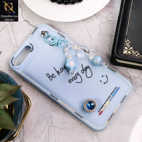 iPhone 8 Plus / 7 Plus Cover - Blue - New Colorful Candy Colors Happiness Series Soft Protective Case