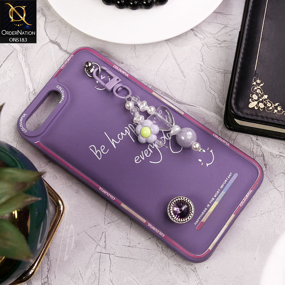 iPhone 8 Plus / 7 Plus Cover - Purple - New Colorful Candy Colors Happiness Series Soft Protective Case