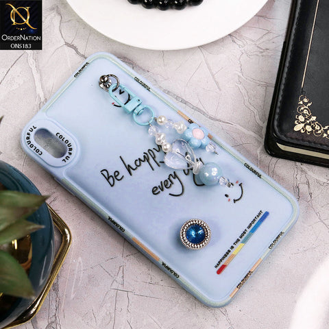 iPhone XS / X Cover - Blue - New Colorful Candy Colors Happiness Series Soft Protective Case
